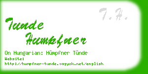 tunde humpfner business card